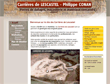 Tablet Screenshot of carrieresdelescastel.com